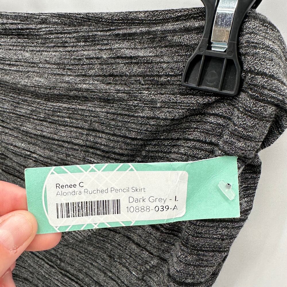 Stitch Fix NWT Renee C. Alondra Pencil Skirt in Dark Gray // L - Picture 2 of 7